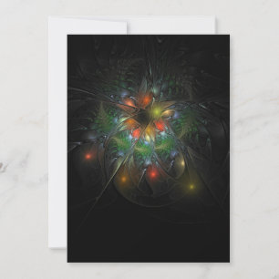 Soft and tenderness fractal fantasy flowers holiday card