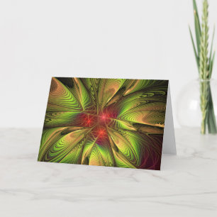 Soft and tenderness fractal fantasy flowers invitation
