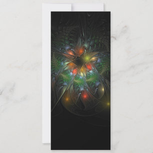 Soft and tenderness fractal fantasy flowers invitation