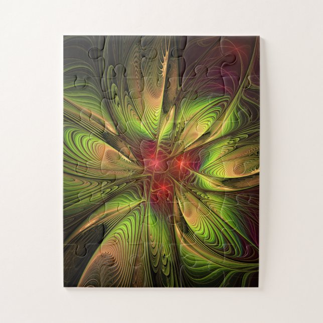 Soft and tenderness fractal fantasy flowers jigsaw puzzle (Vertical)
