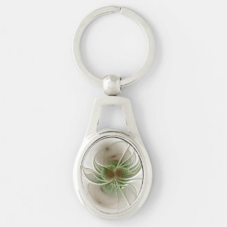 Soft and tenderness fractal fantasy flowers  key ring