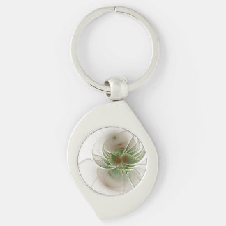 Soft and tenderness fractal fantasy flowers key ring