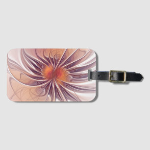 Soft and tenderness fractal fantasy flowers luggage tag