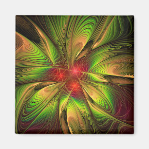 Soft and tenderness fractal fantasy flowers magnet