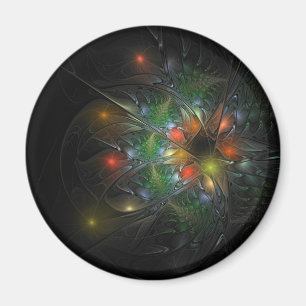 Soft and tenderness fractal fantasy flowers magnet