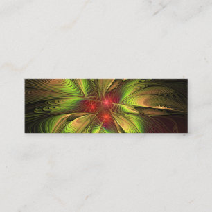 Soft and tenderness fractal fantasy flowers mini business card
