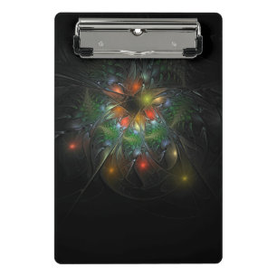Soft and tenderness fractal fantasy flowers mini clipboard