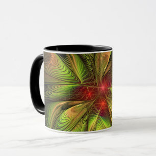 Soft and tenderness fractal fantasy flowers mug