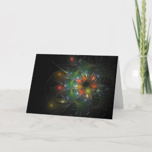 Soft and tenderness fractal fantasy flowers note card