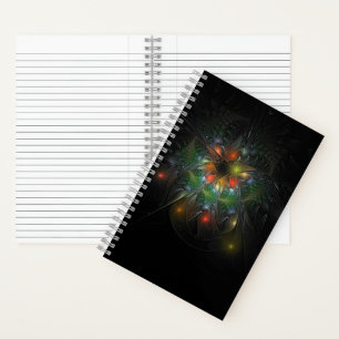 Soft and tenderness fractal fantasy flowers notebook