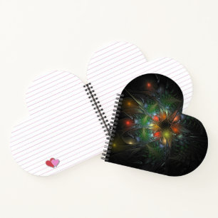 Soft and tenderness fractal fantasy flowers notebook