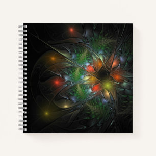 Soft and tenderness fractal fantasy flowers notebook