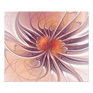 Soft and tenderness fractal fantasy flowers photo print