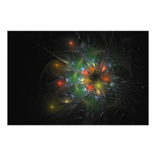 Soft and tenderness fractal fantasy flowers photo print
