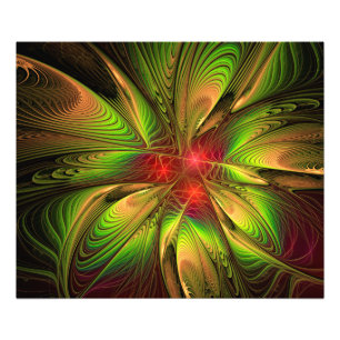 Soft and tenderness fractal fantasy flowers photo print