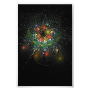 Soft and tenderness fractal fantasy flowers photo print