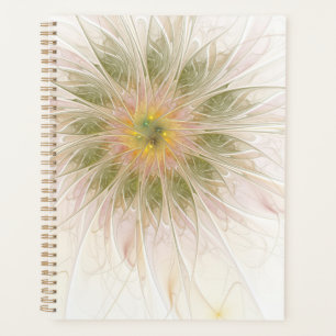 Soft and tenderness fractal fantasy flowers planner