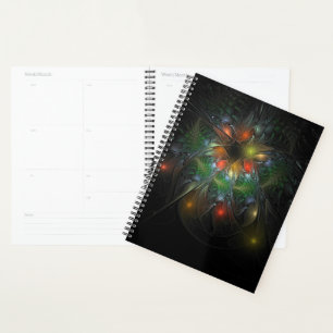 Soft and tenderness fractal fantasy flowers planner