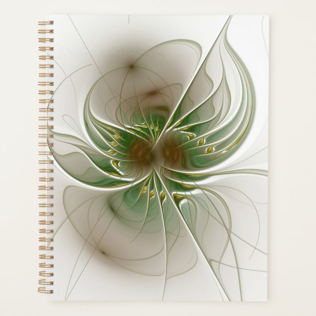Soft and tenderness fractal fantasy flowers planner (Front)