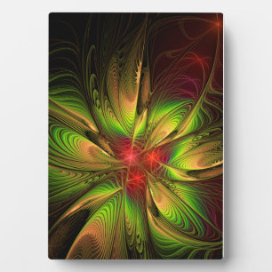 Soft and tenderness fractal fantasy flowers plaque