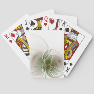 Soft and tenderness fractal fantasy flowers playing cards