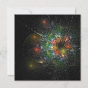 Soft and tenderness fractal fantasy flowers save the date