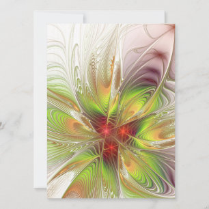 Soft and tenderness fractal fantasy flowers save the date