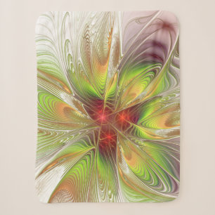 Soft and tenderness fractal fantasy flowers sherpa blanket