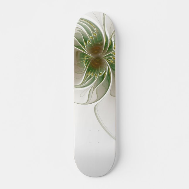 Soft and tenderness fractal fantasy flowers skateboard (Front)