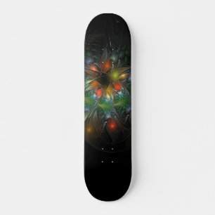 Soft and tenderness fractal fantasy flowers skateboard
