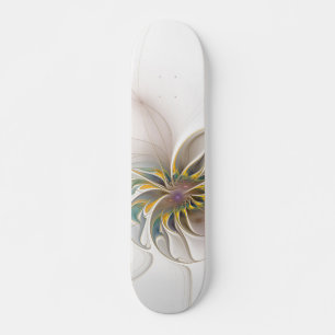Soft and tenderness fractal fantasy flowers skateboard