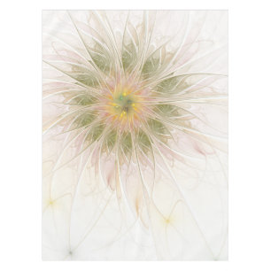 Soft and tenderness fractal fantasy flowers tablecloth