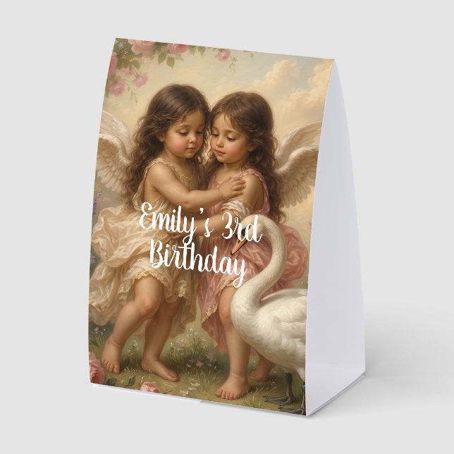 soft angel cherub girls’ birthday ||  (Front)