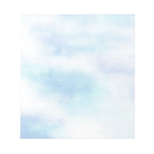 Soft Aqua Blue Sky Notepad (Front)