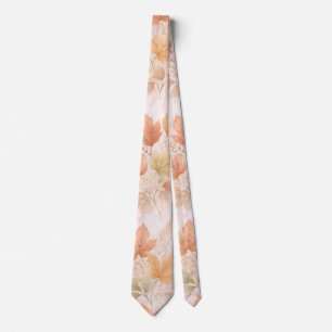 Soft Autumn Maple Leaf Tie
