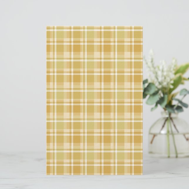 soft autumn plaids stationery (Standing Front)