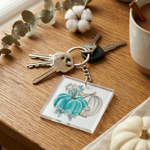 Soft Autumn Pumpkin Acrylic Keychain
