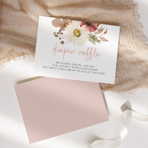Soft Autumn Spring Floral Girl Display Baby Shower Enclosure Card