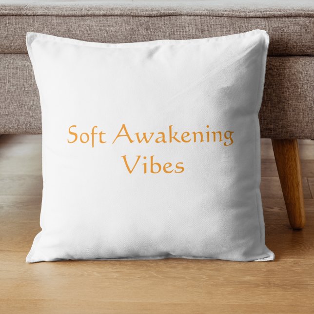Soft Awakening Vibes Golden Script  Cushion (Creator Uploaded)