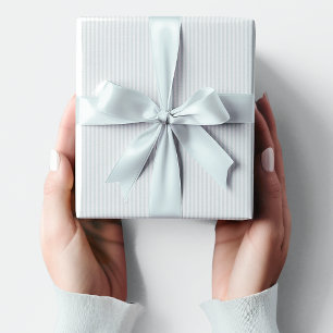 Soft Baby Blue and White Striped Baby Shower Wrapping Paper