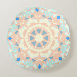 Soft Baby Blue Magic Star Summer Nursery Round Cushion