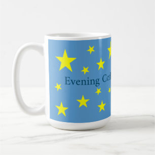 Soft Baby Picton Blue With Golden Stars Coffee Mug