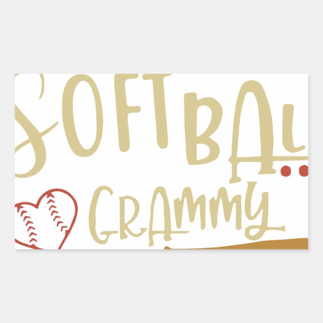 soft ball grammy baseball t-shirts rectangular sticker (Front)