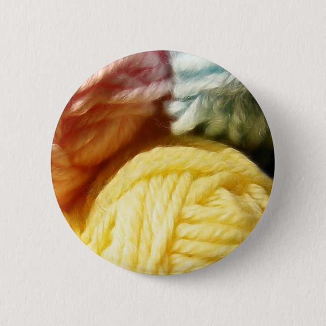 Soft Balls Of Yarn 6 Cm Round Badge (Front)