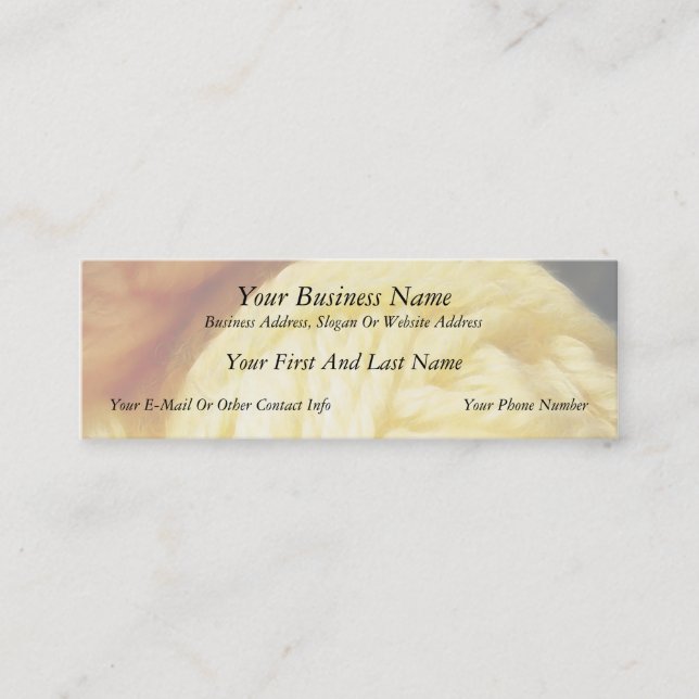 Soft Balls Of Yarn Mini Business Card (Front)