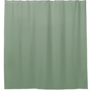 Soft Basil Green, Muted Neutral Solid Colour Shower Curtain