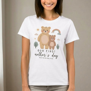 Soft Bear Mum Baby First Mothers Day Art T-Shirt