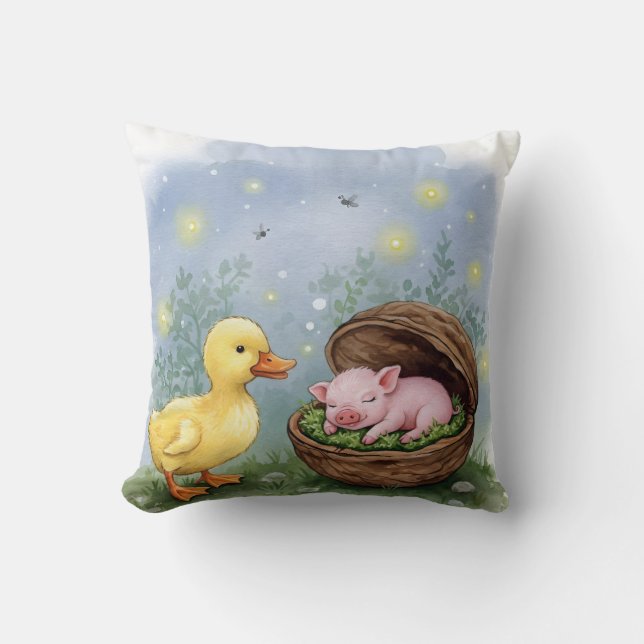  Soft Bed, Duckling and Piglet Cushion (Front)