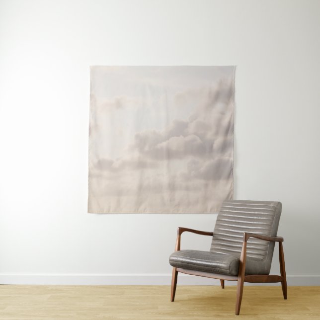 Soft Beige Caribbean Clouds Dream 1 Tapestry (In Situ)