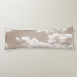 Soft Beige Clouds 5 #clouds #art  Body Cushion